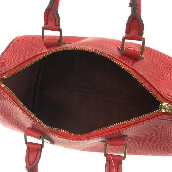 Auth LOUIS VUITTON Speedy 25 Castilian Red Epi V.Handbag - Picture 6 of 13